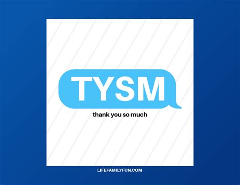 TYSM Meaning .